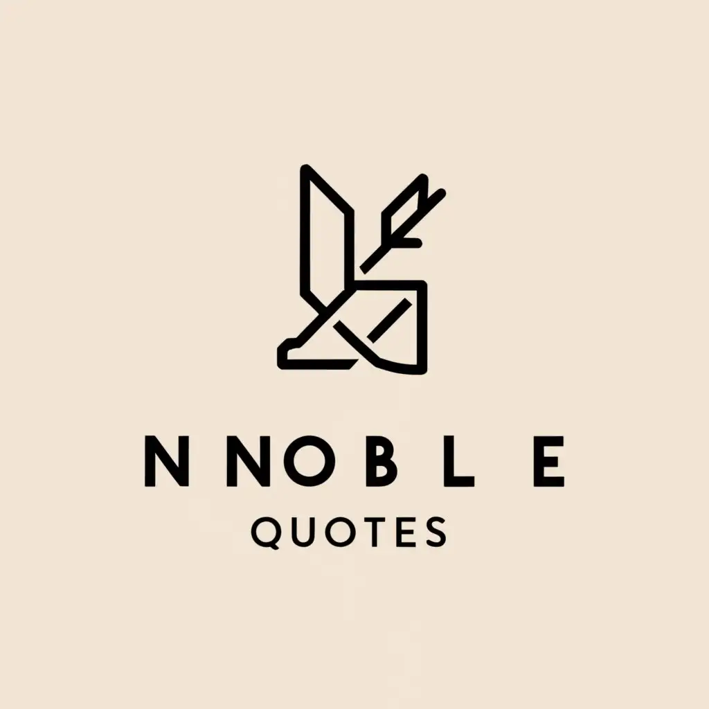 a logo design,with the text "Noble Quotes", main symbol:Pen,Moderate,be used in Religious industry,clear background