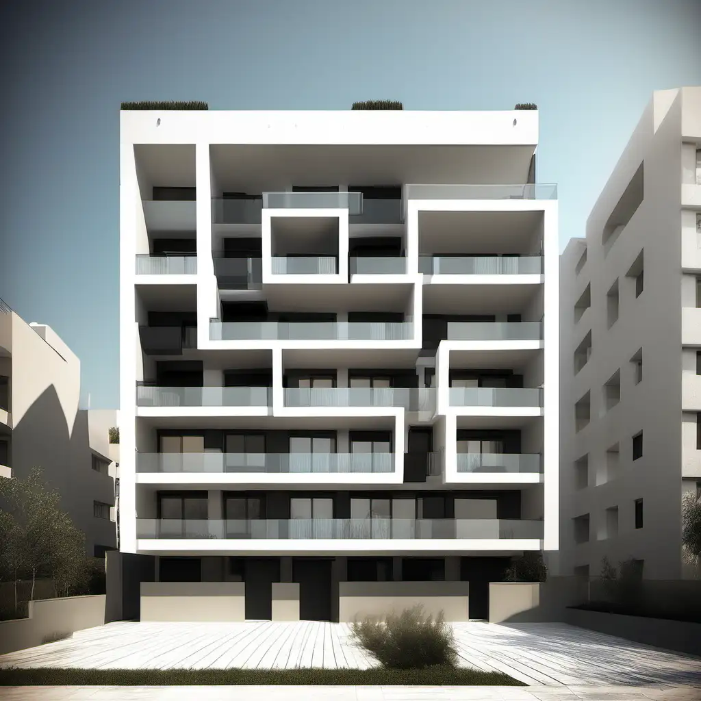 Modern Greek Architectural Marvel Contemporary Design in Urban Flats