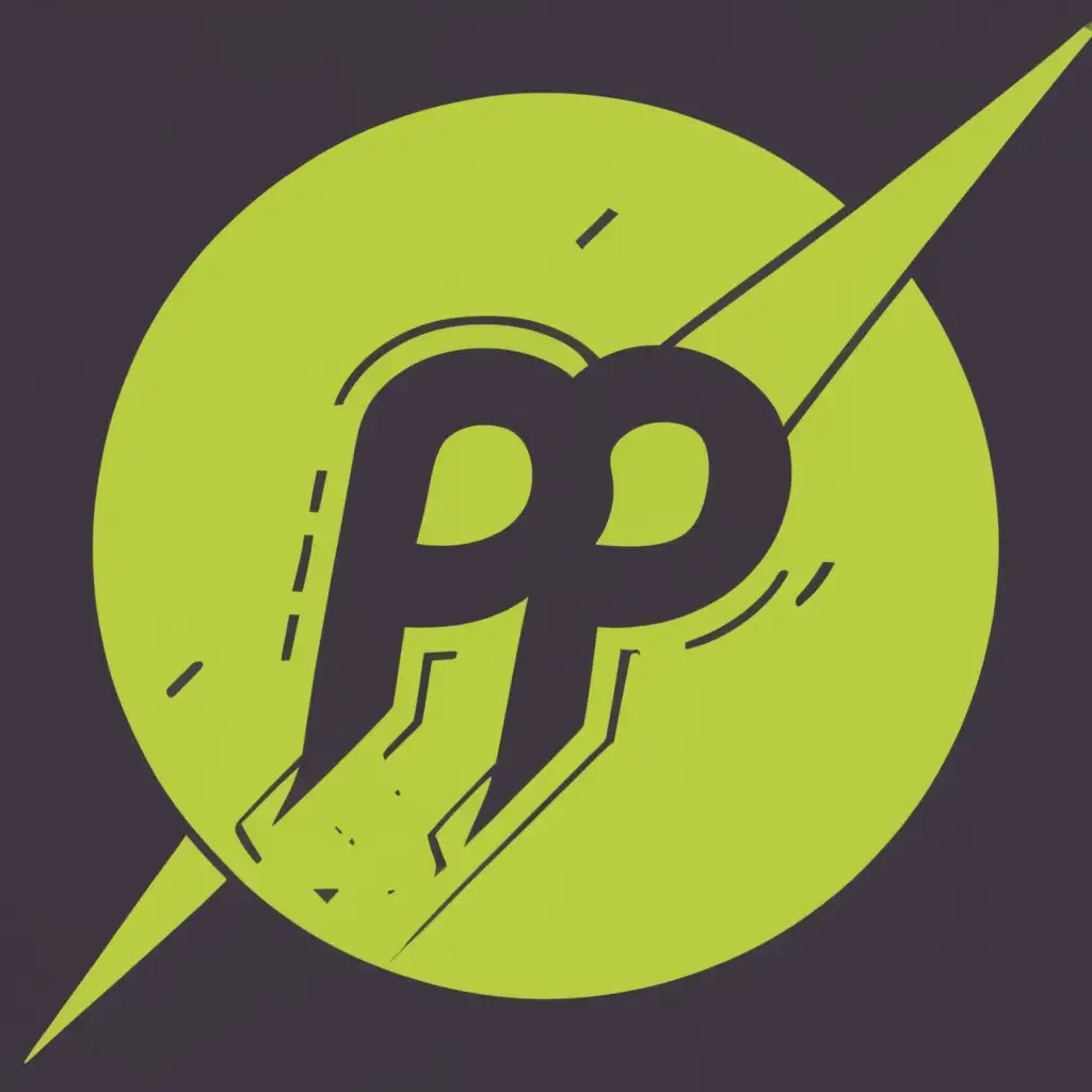 logo, Two "P"s plus a lightning bolt, with the text "PP", typography, be used in Nonprofit industry