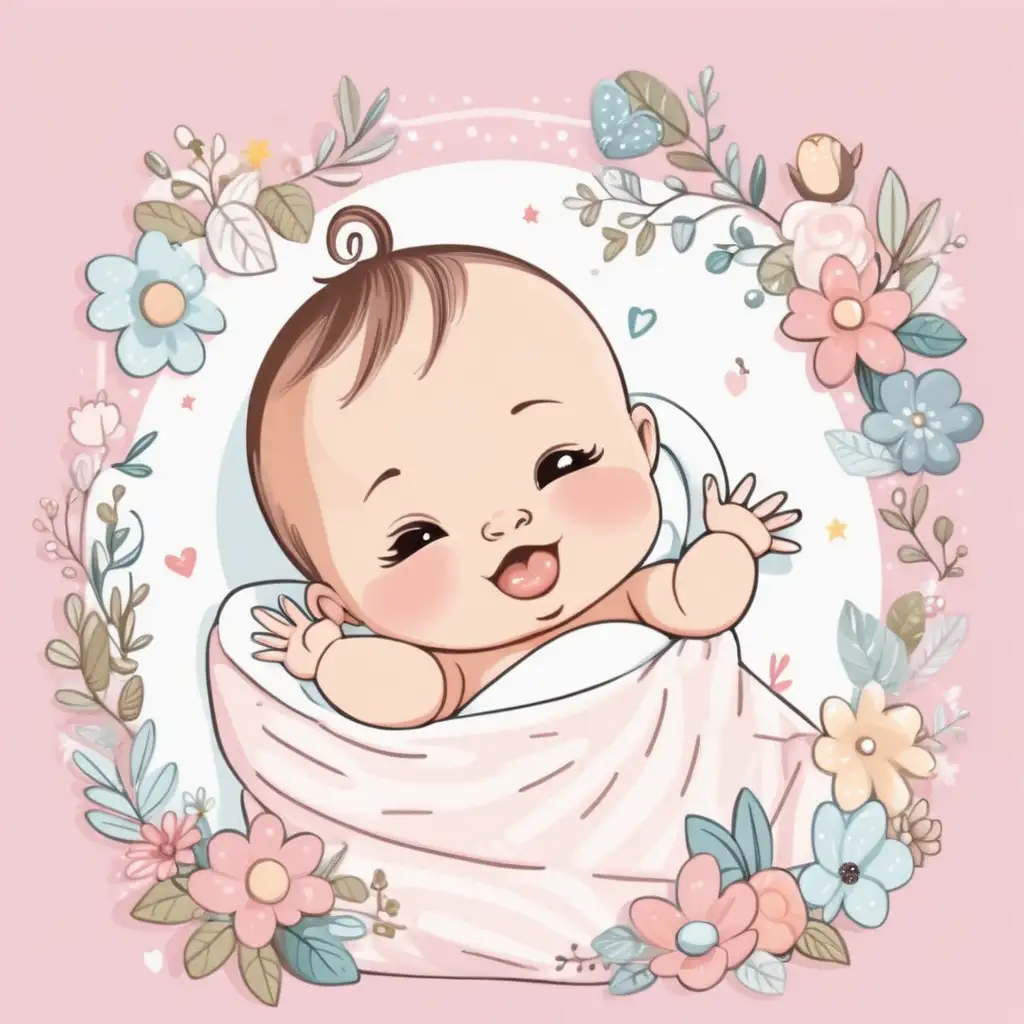 Cartoon Drawing Of A Newborn Baby Character 5520491 Vector Art at Vecteezy