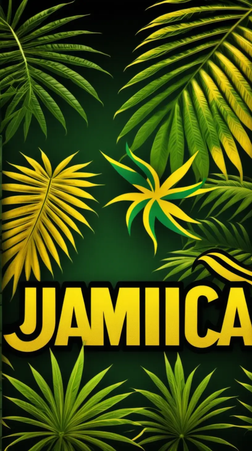 Vibrant JamaicaThemed Social Media Post Background