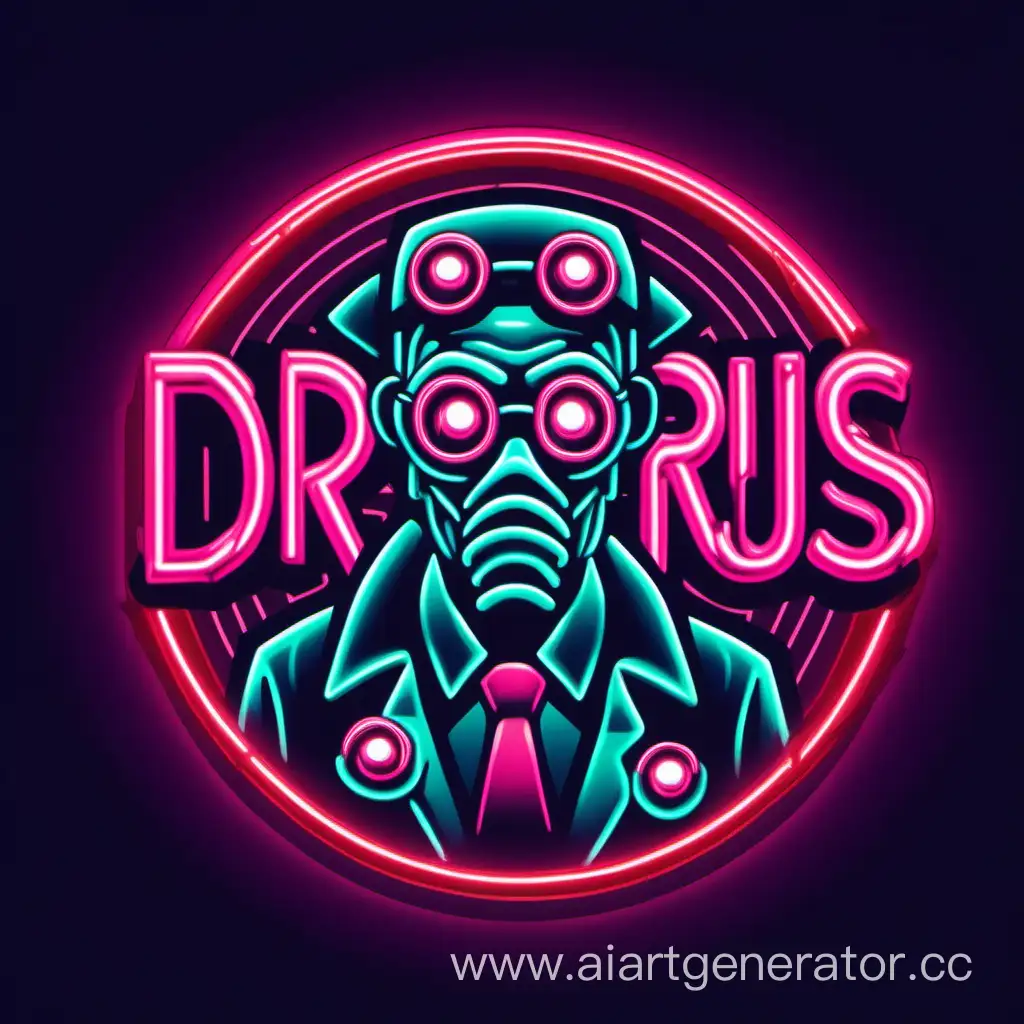 Futuristic-Neon-DRVIRUS-Logo-Design