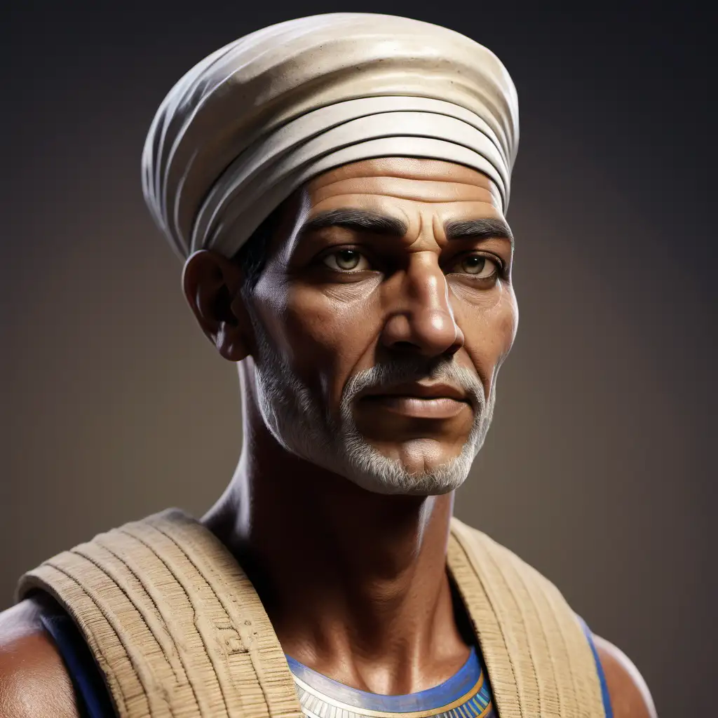 Authentic Depiction of Ancient Egyptian Farmer in Realistic Art | MUSE AI