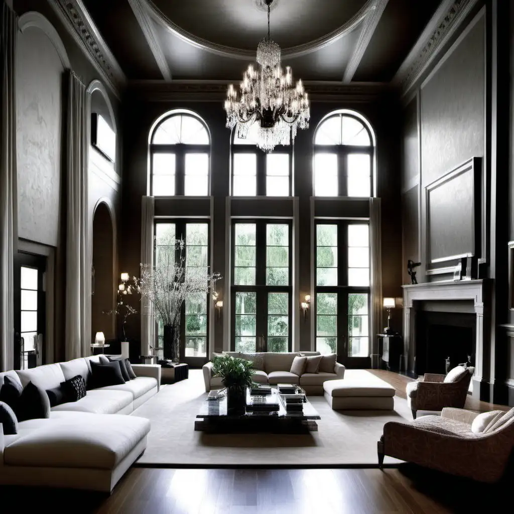 Show me a grand beautiful enormous living room 
