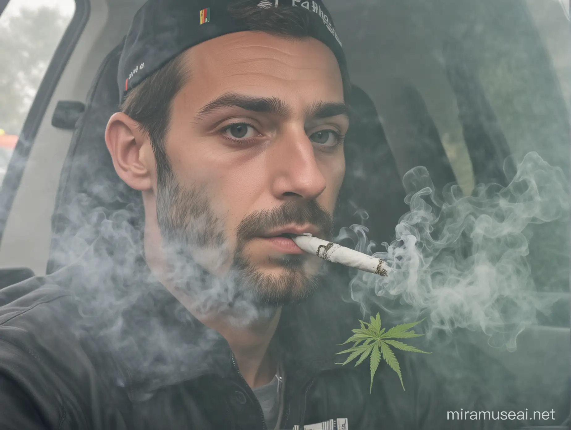 German Race Car Driver Enjoys Cannabis Leaf Relaxation