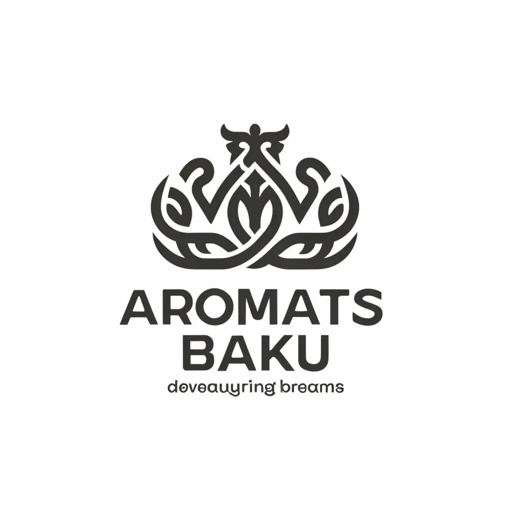 a logo design,with the text "Aromats Baku", main symbol:Baku,complex,be used in Restaurant industry,clear background