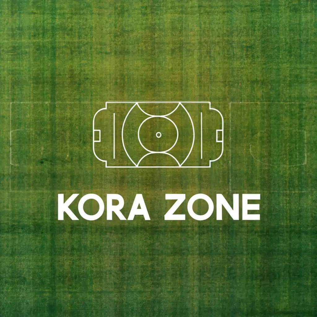 logo, Soccer Field, with the text "Kora Zone", typography