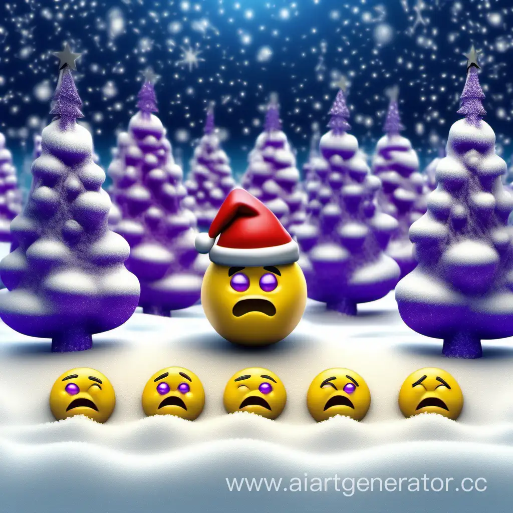 Frowning-Santa-Emoji-Scolding-in-Snowy-Christmas-Scene