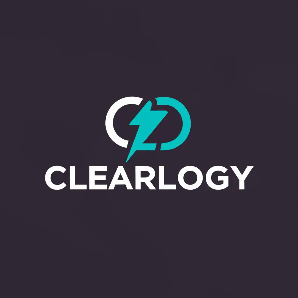 a logo design,with the text "Clearlogy", main symbol:Cloud computing,Moderate,be used in Technology industry,clear background