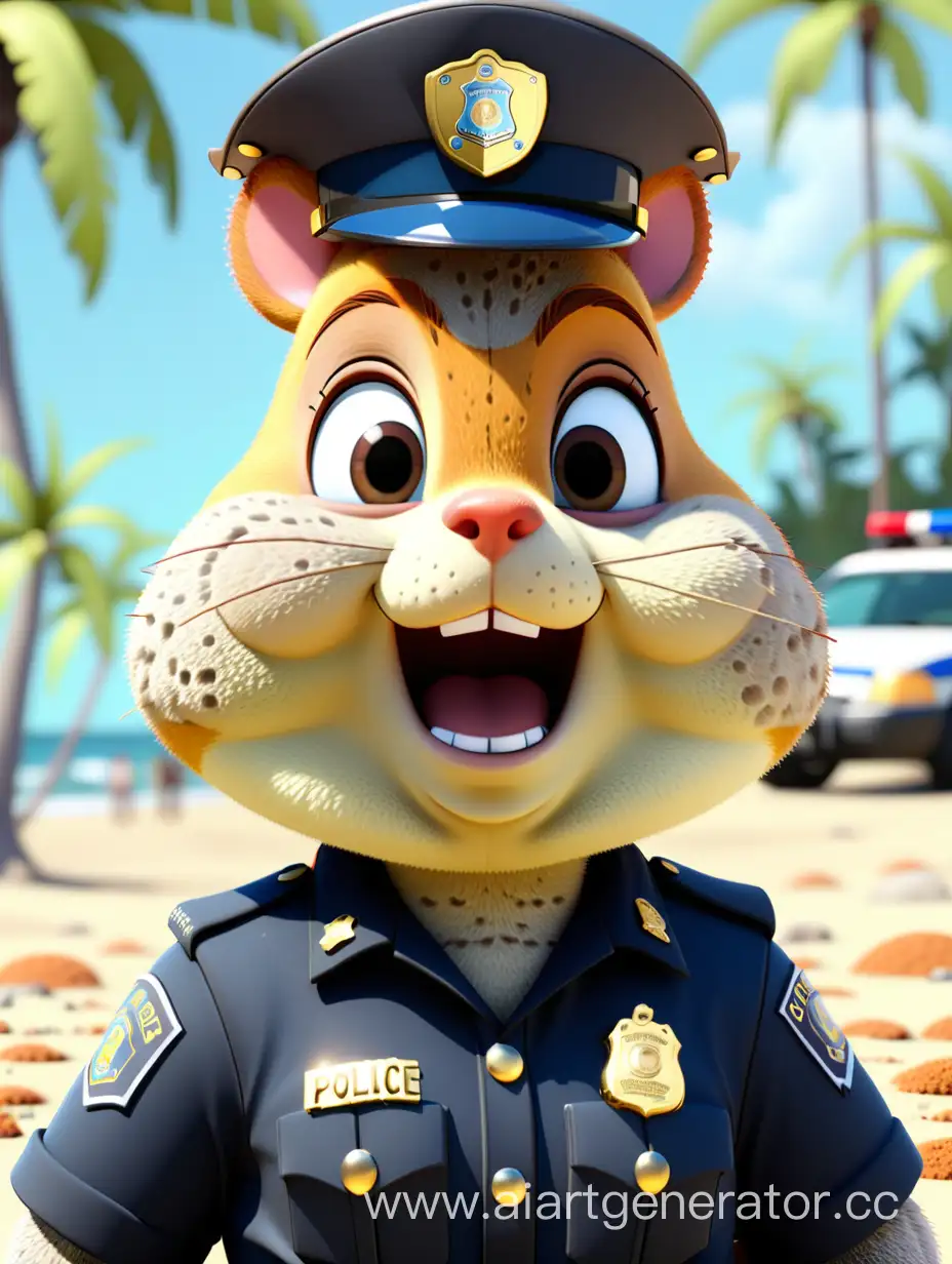 Sandy-Cheeks-Dressed-as-a-Police-Officer-in-Bikini-Bottom