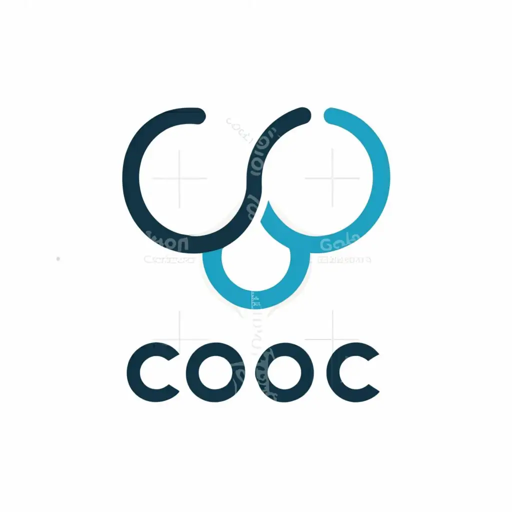 a logo design,with the text "CODOC", main symbol:Combine word 'CODOC' with stethoscope ,Minimalistic,be used in Education industry,clear background