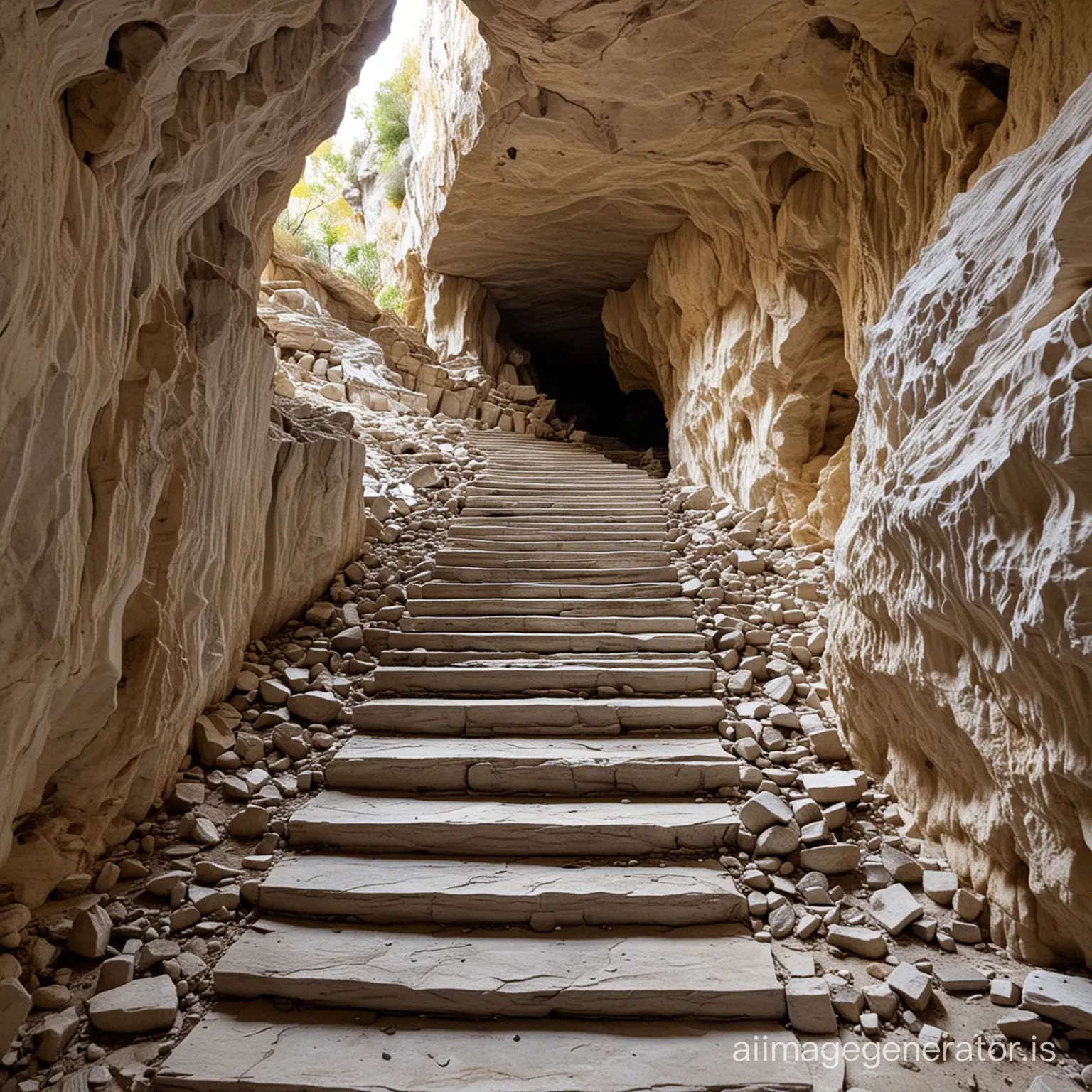 marble steps cave