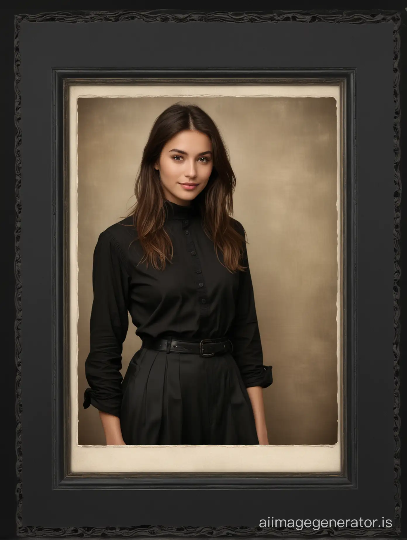 Vibrant-Aura-in-Vintage-Setting-Portrait-of-a-Figure-in-Black-Attire