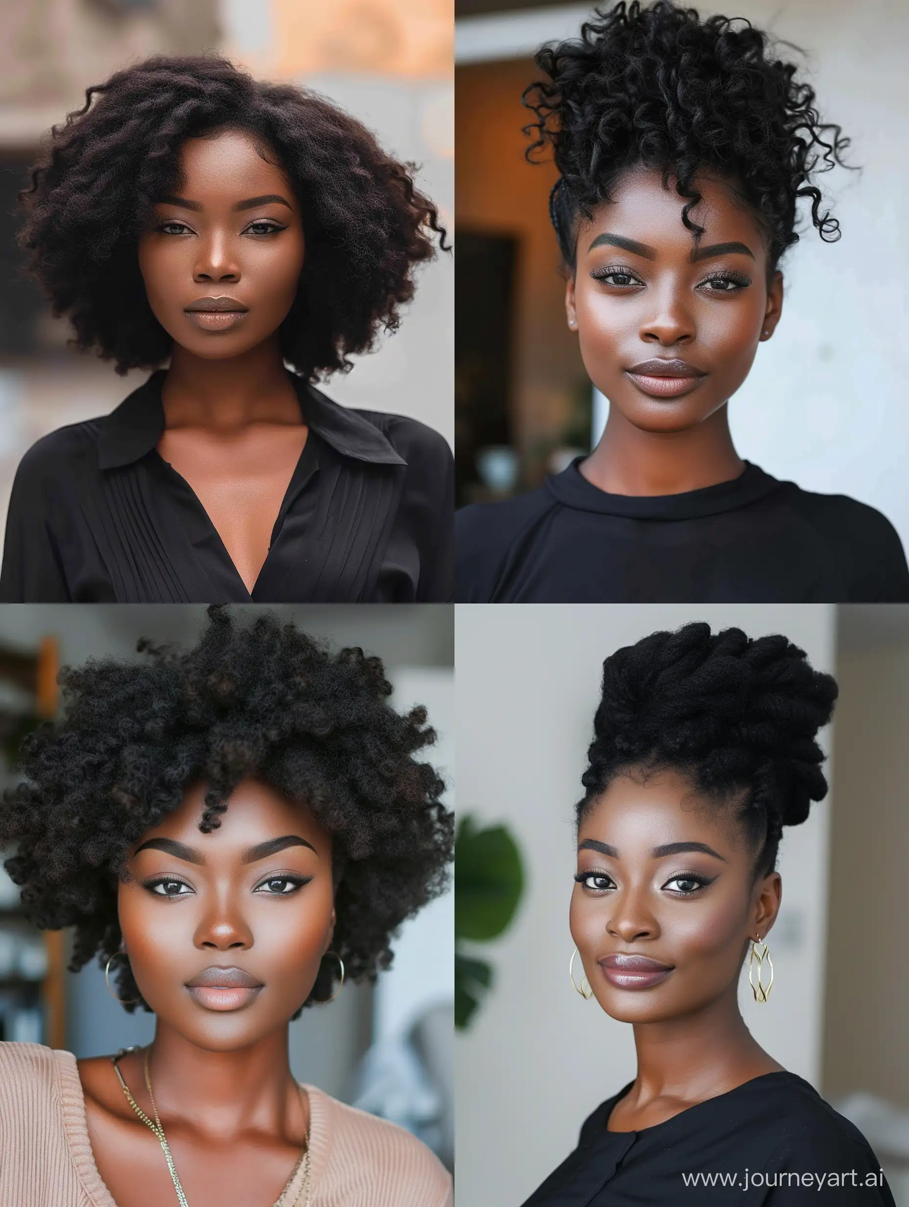 Trendy Natural Spring Hairstyles 2024 for Black Women Midjourney Prompt