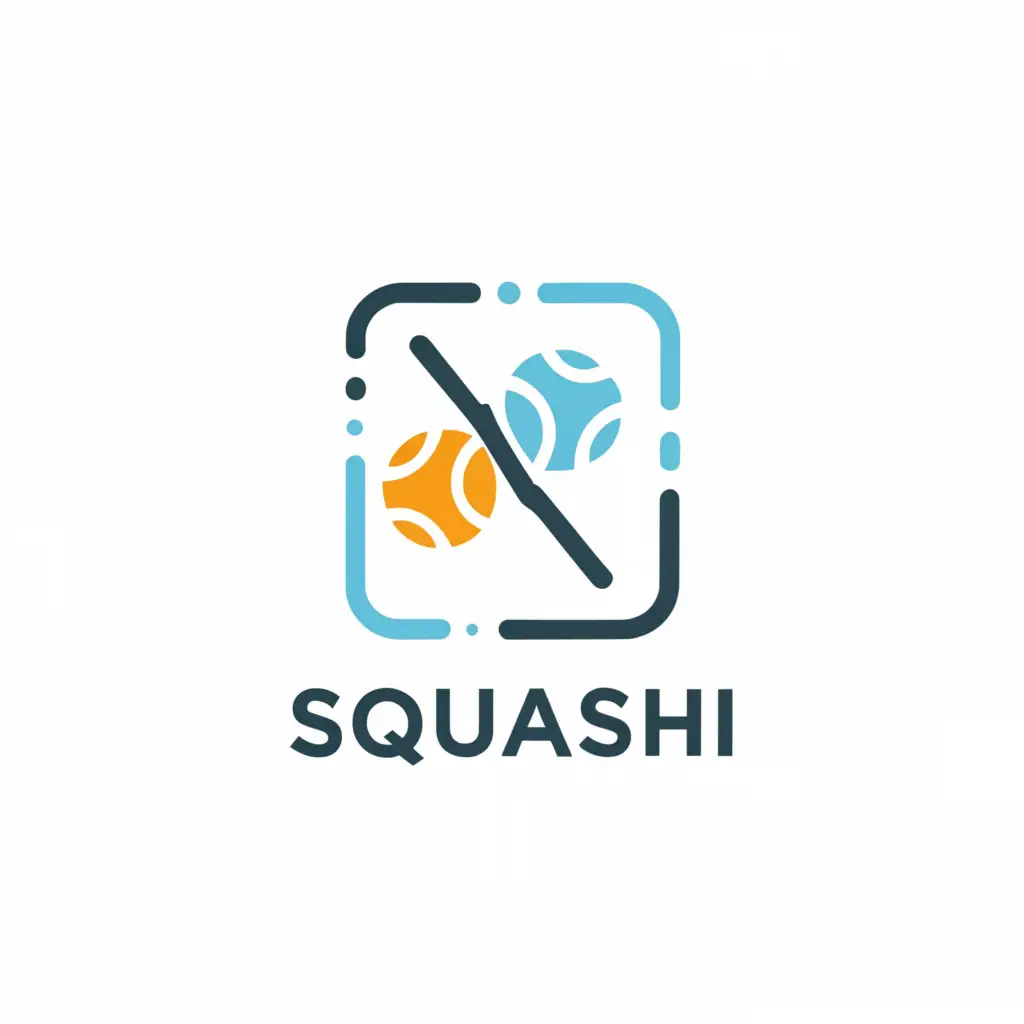 a logo design,with the text "squash", main symbol:sports, dynamics, speed, and strategy,Умеренный,be used in Спорт и фитнес industry,clear background