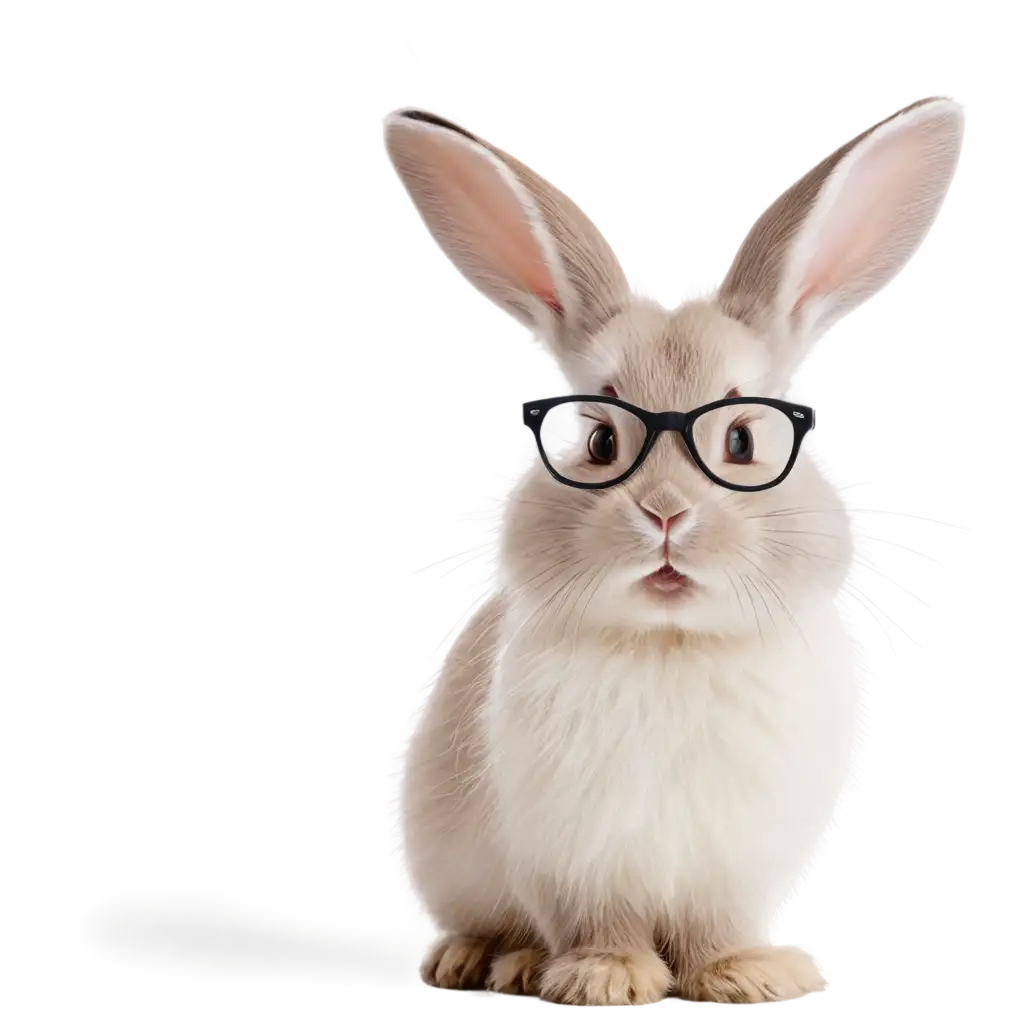 Intelligent-Bunny-with-Glasses-Smiling-Vector-PNG-Image