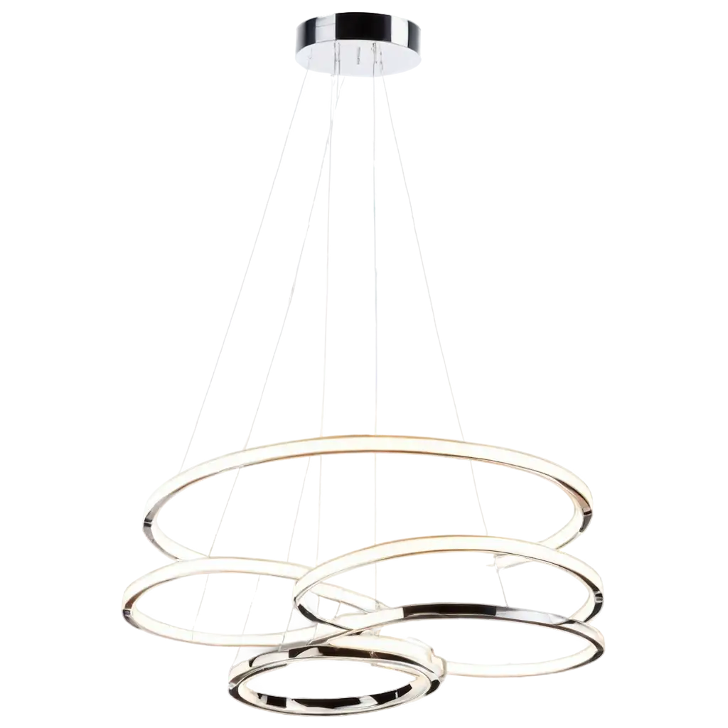 modern LED chandelier with 3 rings