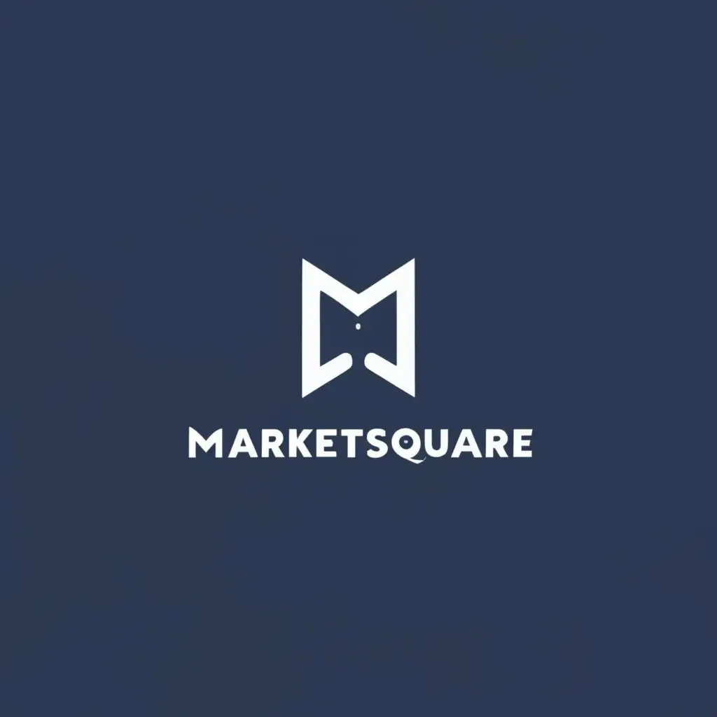 logo, square, M, cart, s, curves, with the text "marketsquare", typography, be used in Finance industry