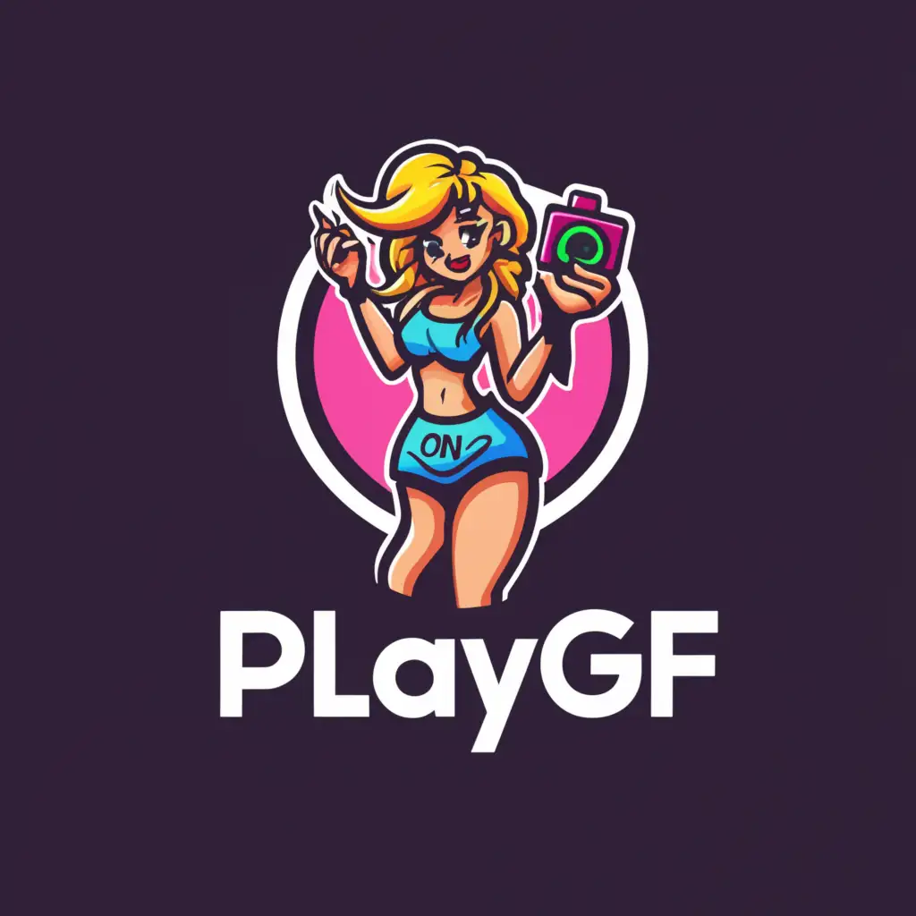 LOGO-Design-for-PlayGF-Short-Skirt-Cam-Girl-Theme-with-Clarity