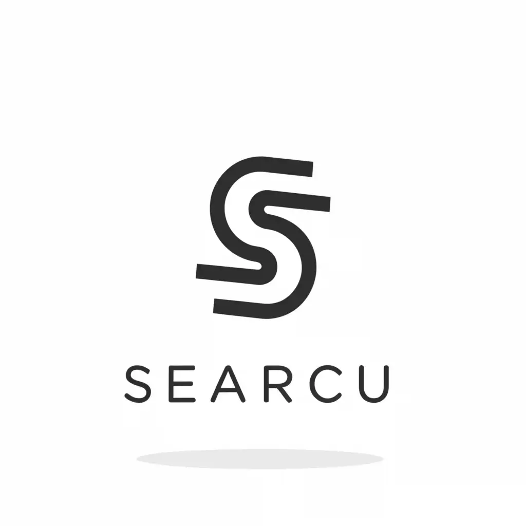 a logo design,with the text "SEARCU", main symbol:S,Minimalistic,clear background
