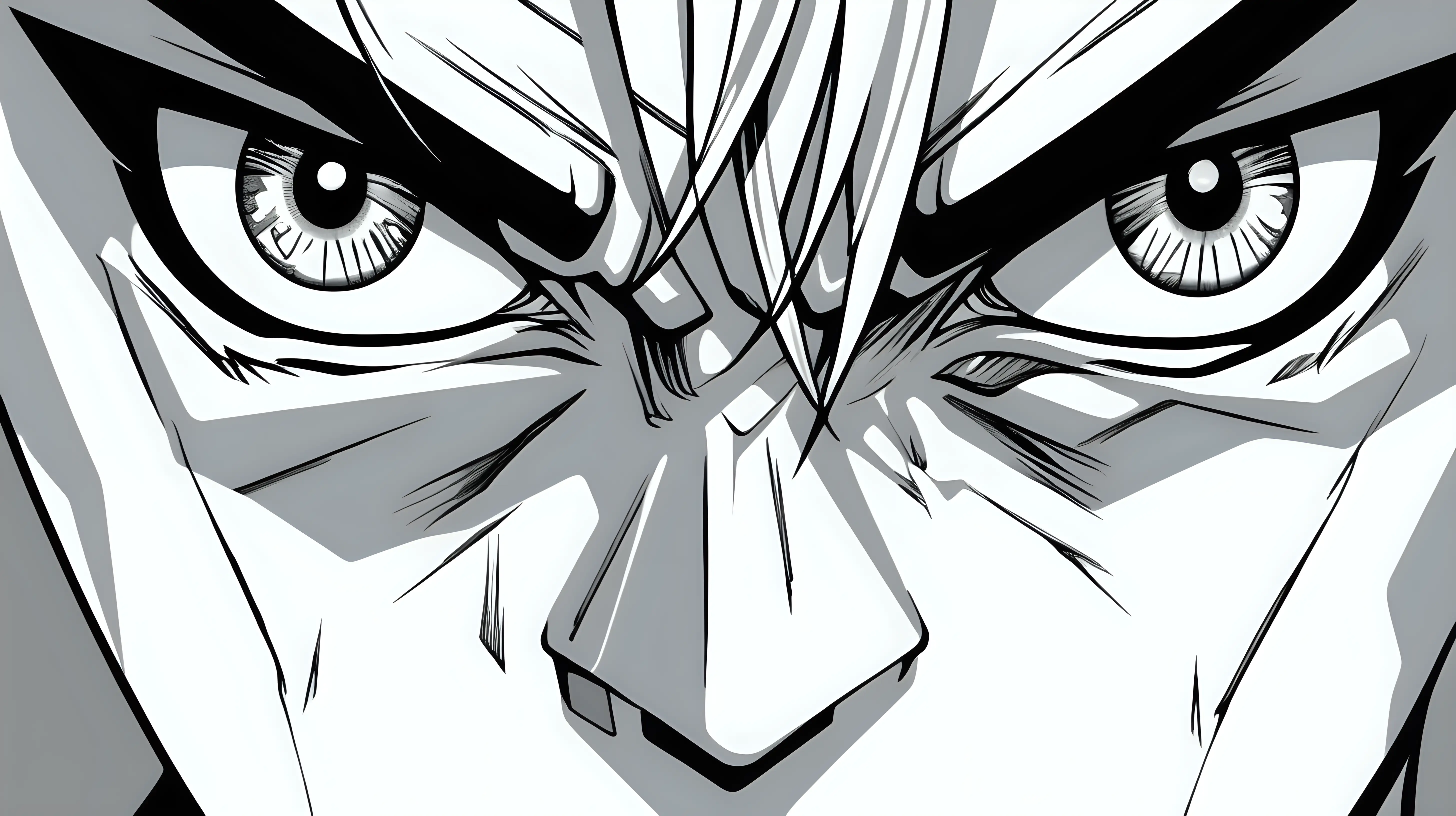 Intense Manga Eyes Expressing Anger