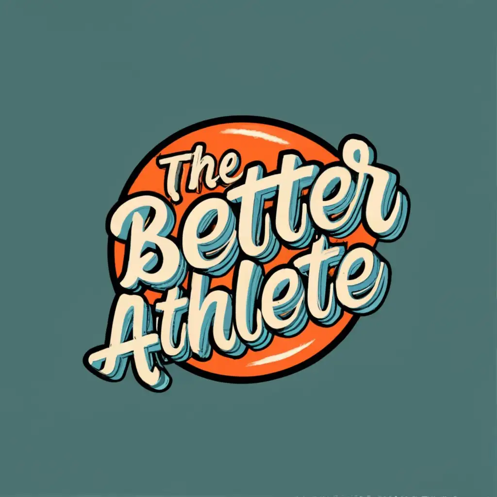 logo, text, with the text "The Better Athlete", typography, black background