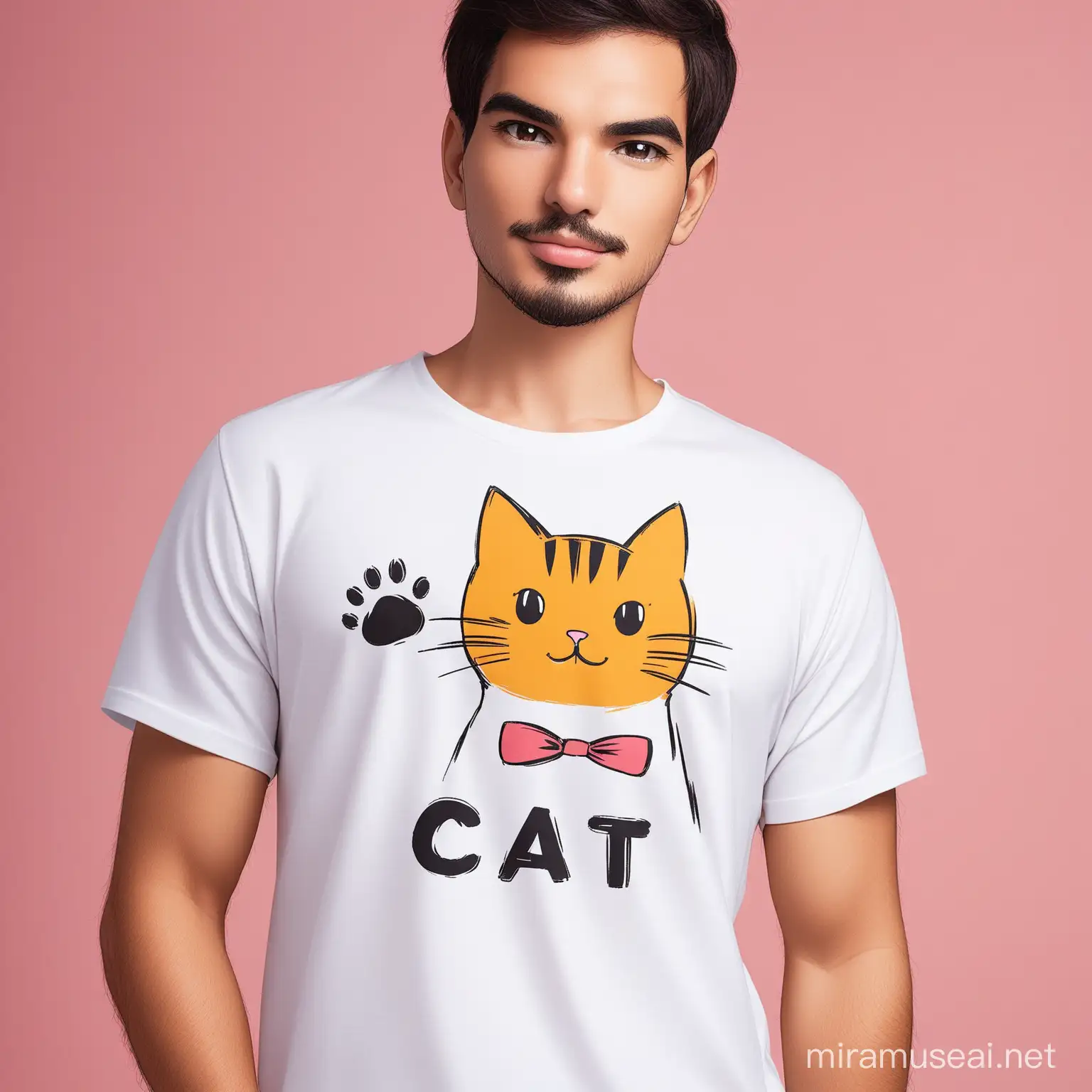 Adorable Cat Print TShirt Alberto Cat Design for Feline Lovers