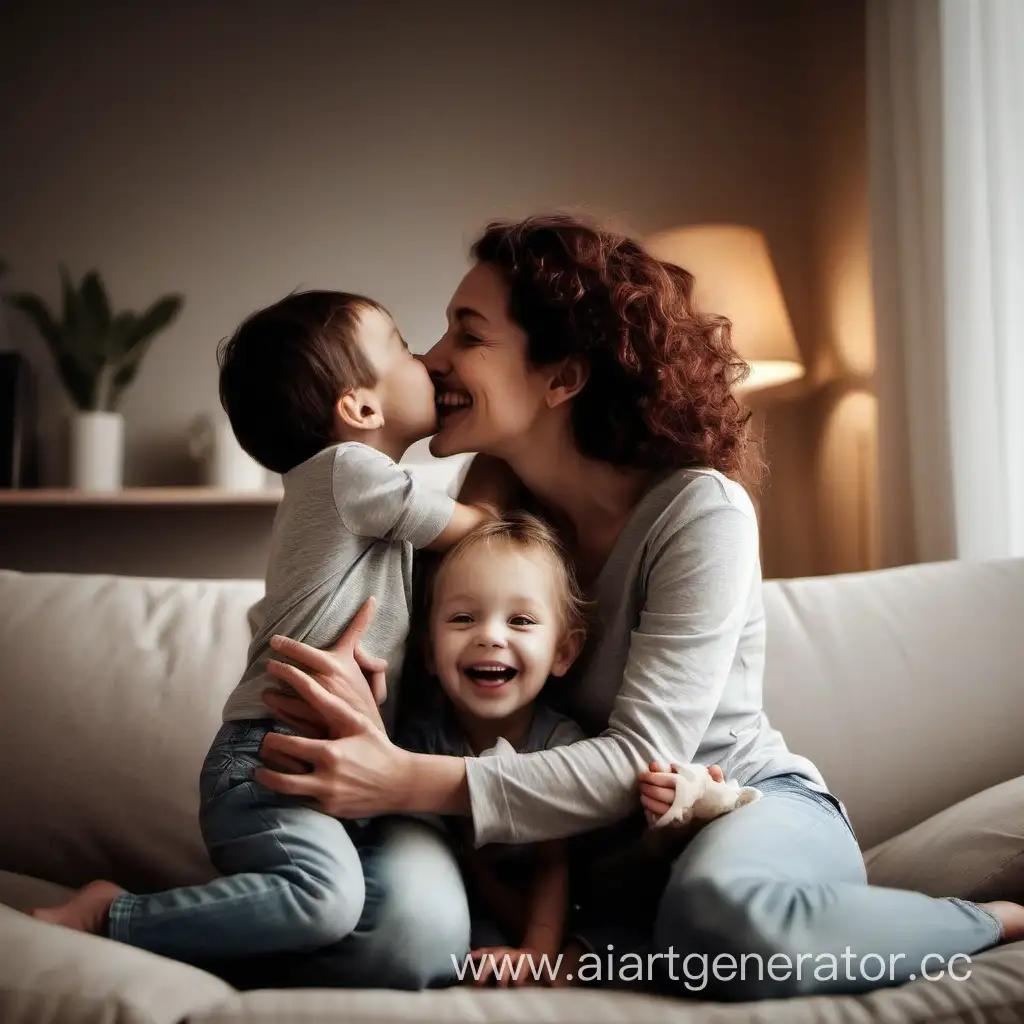 Happy-Parents-and-Children-Enjoying-Love-and-Joy-at-Home