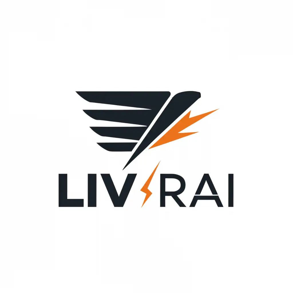 a logo design,with the text "Liv Rai", main symbol:ligthning , car,complex,be used in Travel industry,clear background
