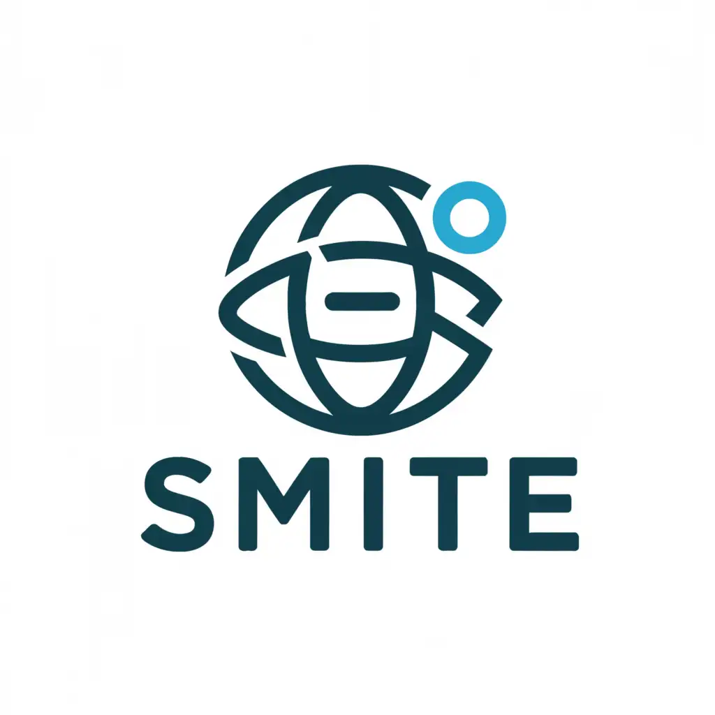 a logo design,with the text "SMITE", main symbol:a globe,Minimalistic,be used in Technology industry,clear background