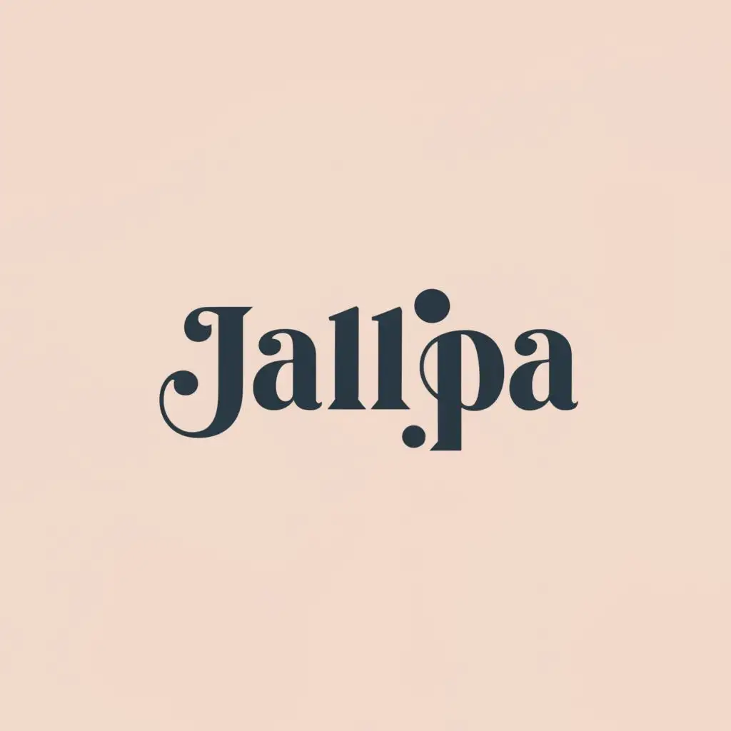 a logo design,with the text "JALPA", main symbol:nothing, be used in Retail industry