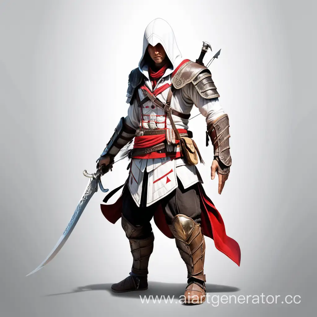 warrior in a stile of Assassin's Creed