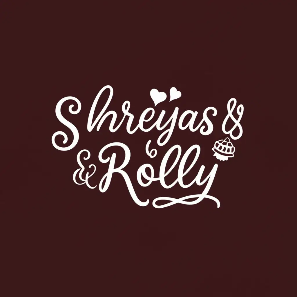 logo, wedding, with the text "Shreyas & Rolly", typography, be used in Home Family industry
