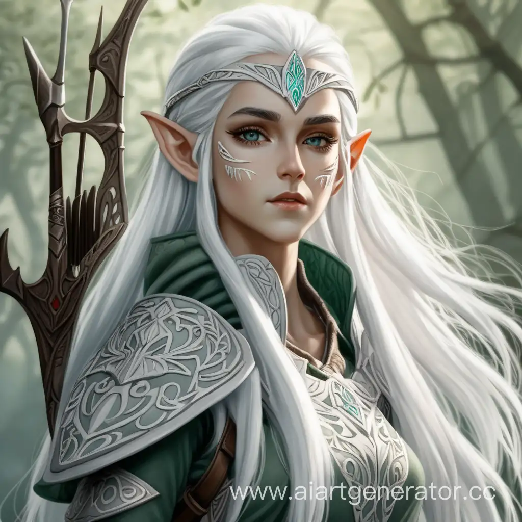 Enchanting-Elven-Huntress-with-White-Hair-in-Elegant-Hunting-Attire