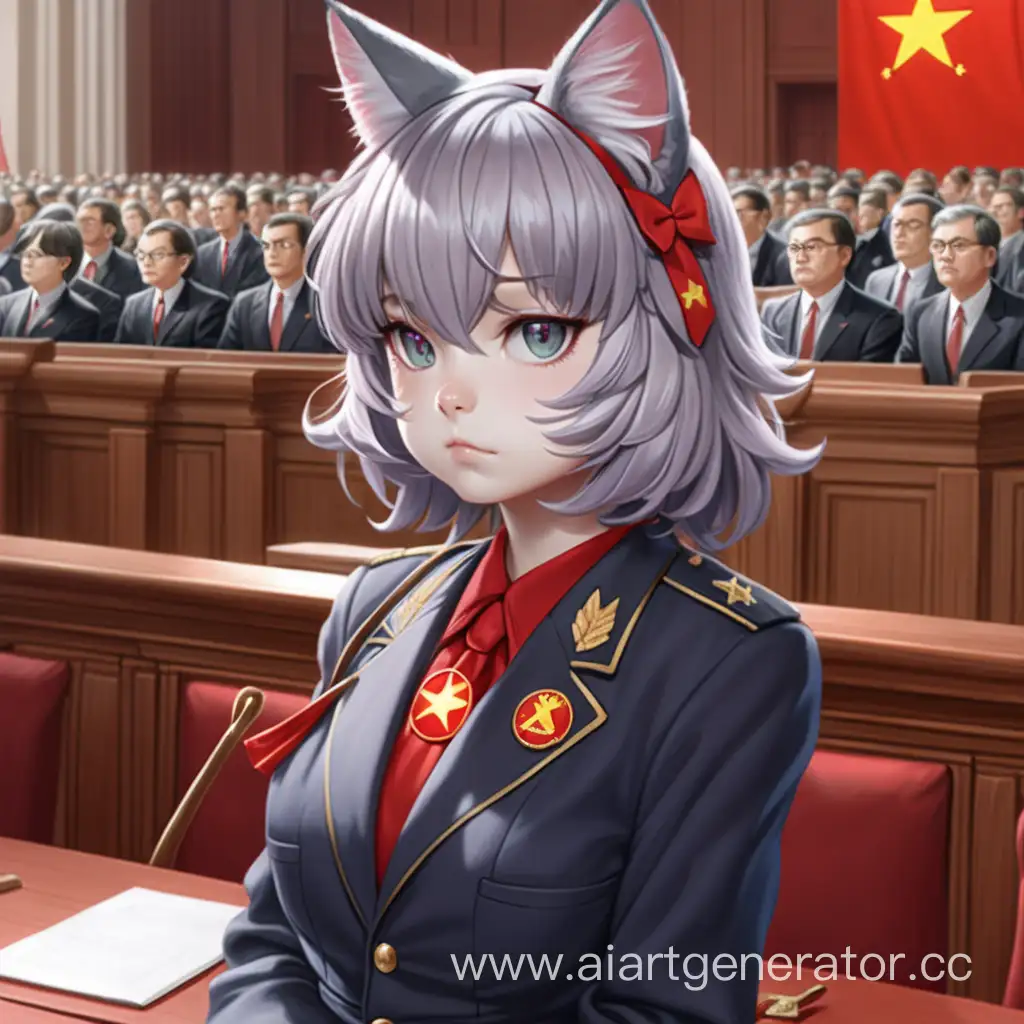 Communist Catgirl doesn't want go to the court