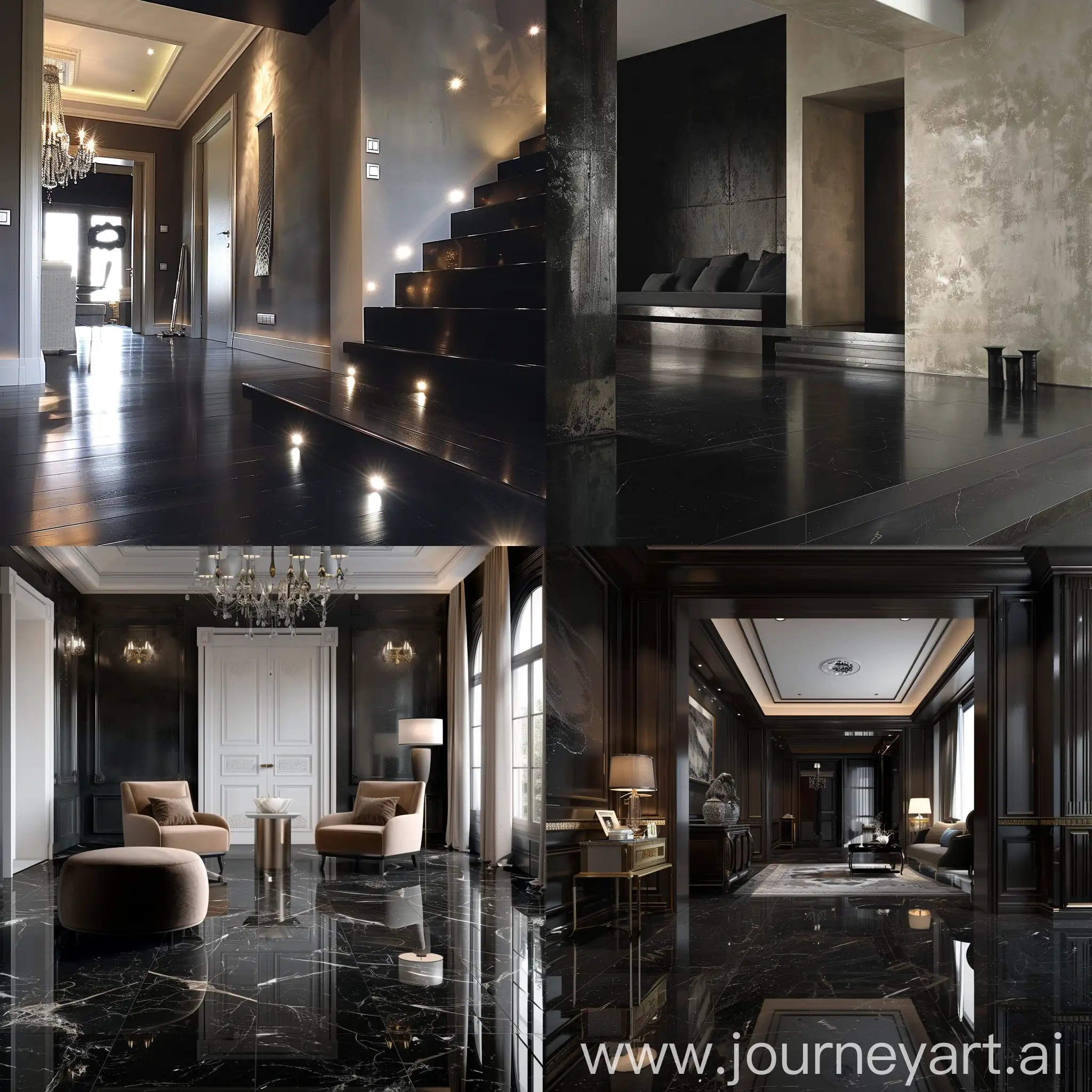 mysterious chic and prestigious expensive dark floor