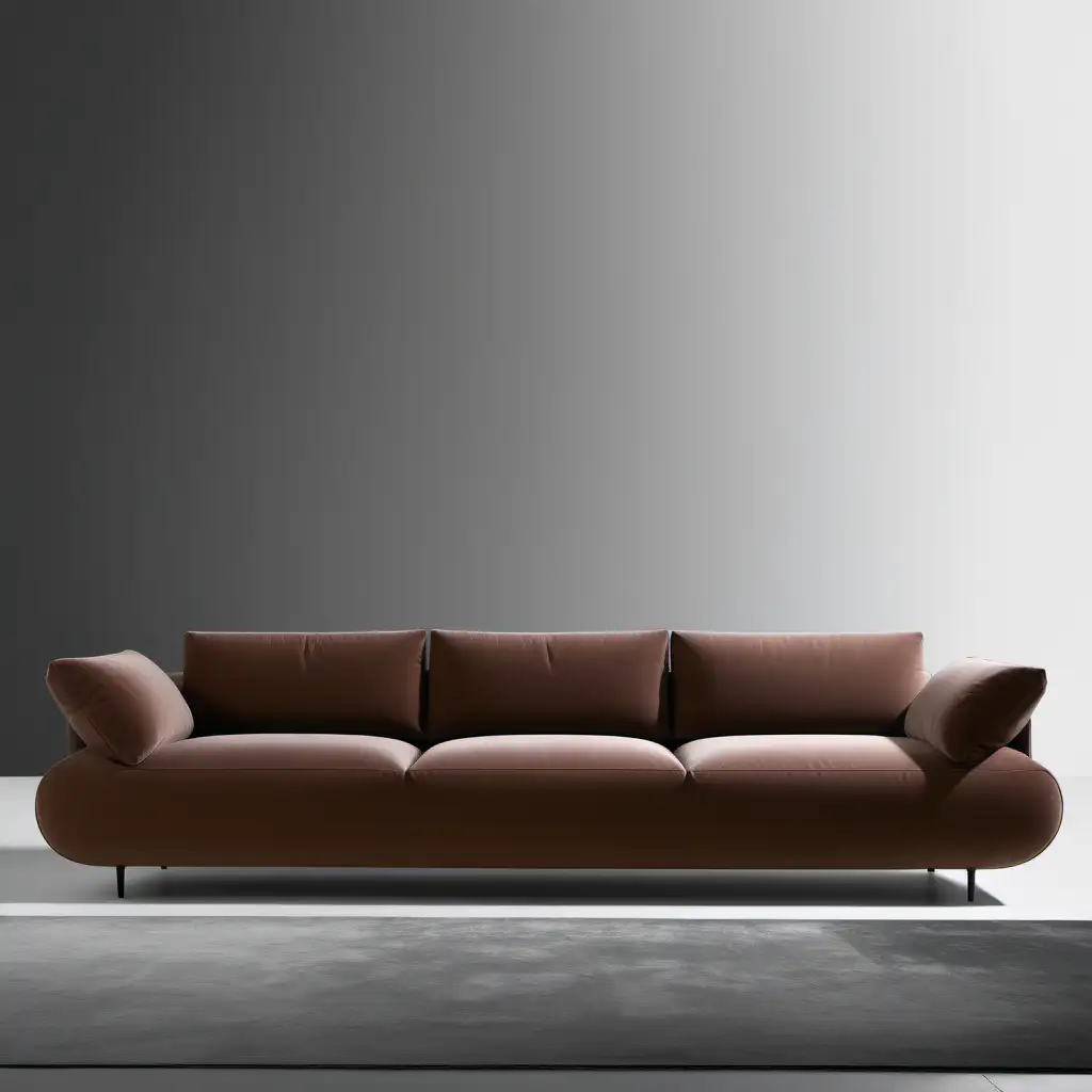 modern design, timeless lines, soft look, italian style, italian sofa, 3 seat, round sofa arm, minimalism, famous designs, secret