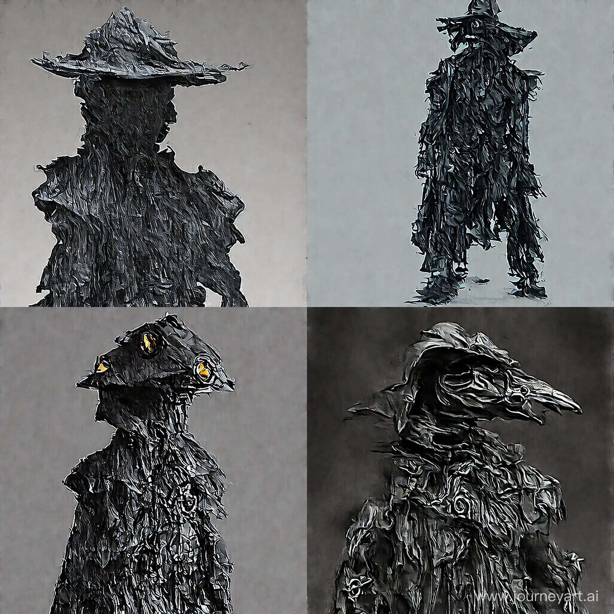 Action figure of plague doctor  --v 6
