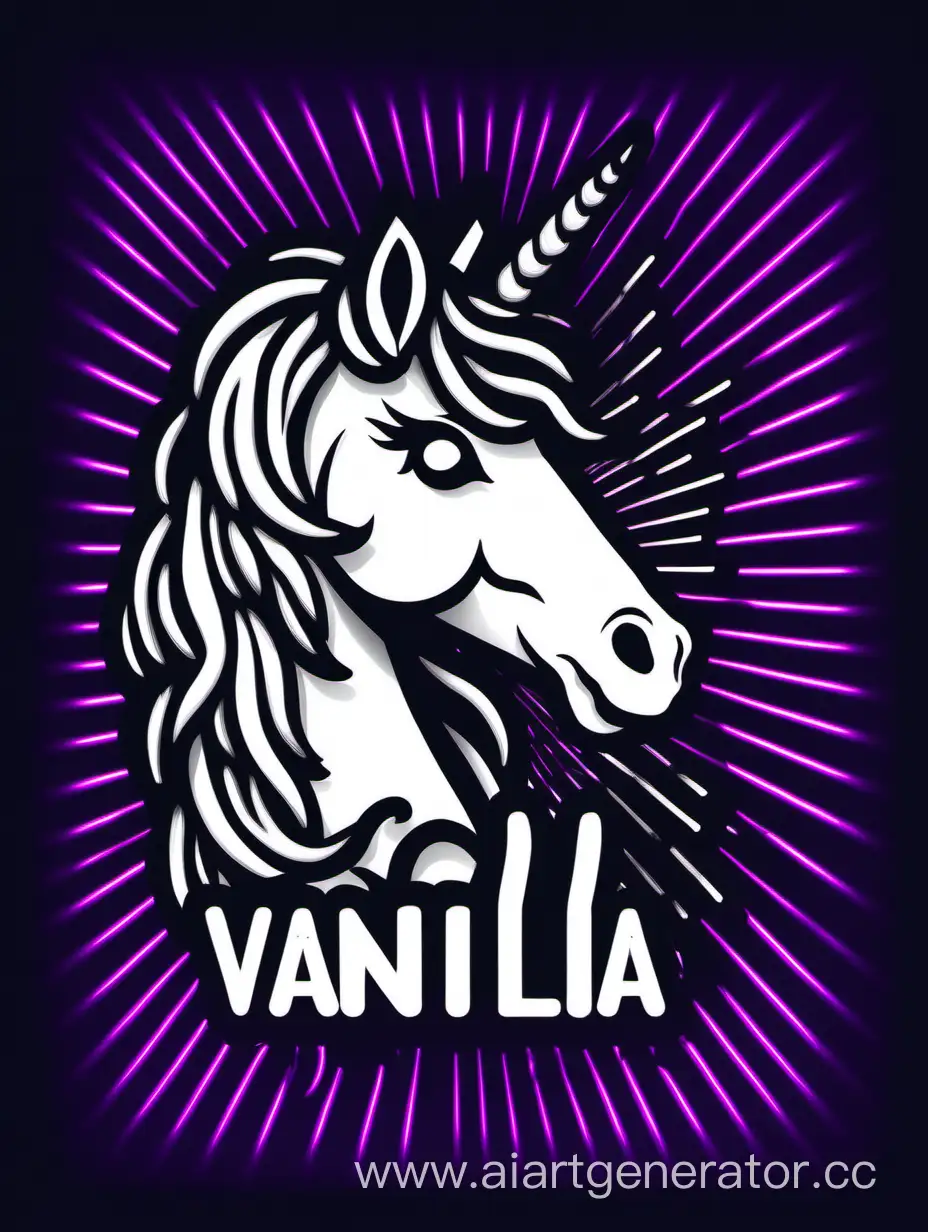 Chic-Vanilla-Unicorn-Poster-with-Dark-and-Neon-Aesthetics