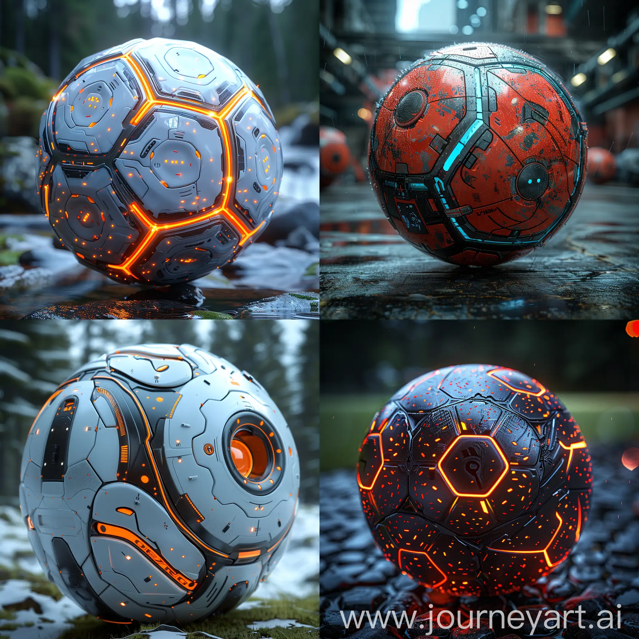 Fantastic futuristic football, high-tech era, octane render --stylize 1000 --style raw