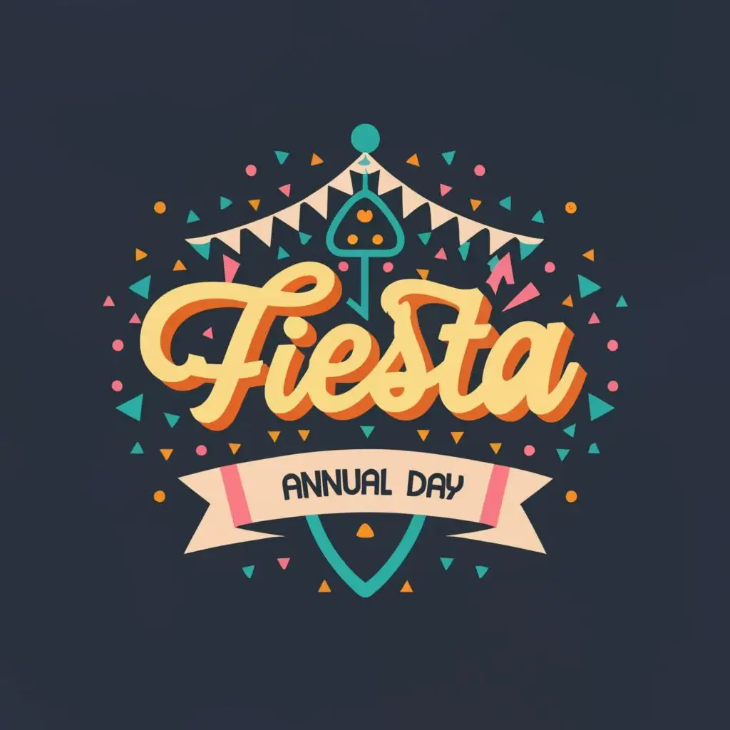 logo, The logo which contains events, fun and company annual day celebrations, with the text "FIESTA", typography, be used in Events industry