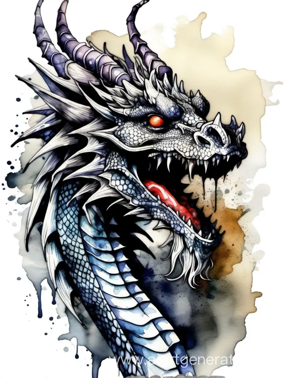 Crazy-Watercolor-Dragon-Head-Intricate-Shadows-and-Street-Art-Style