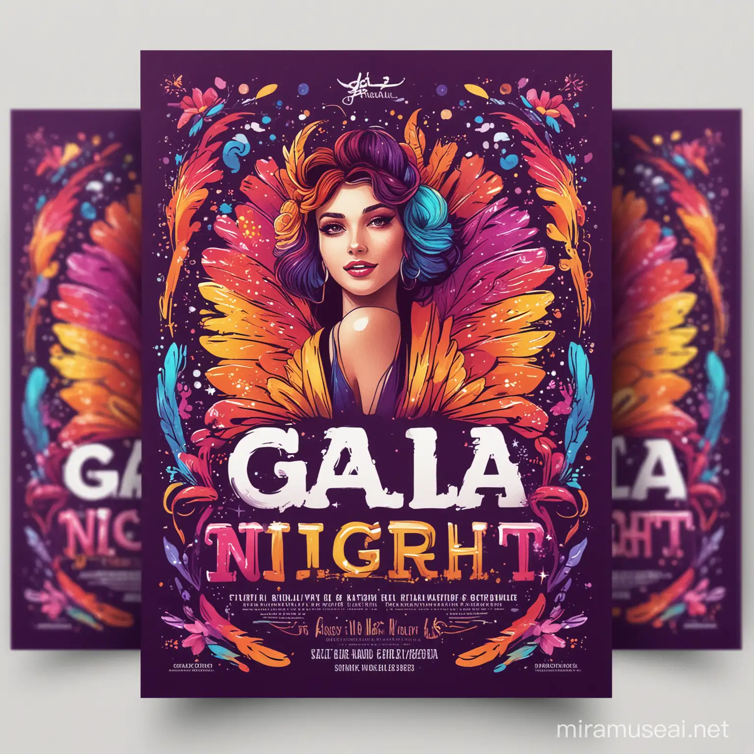 Vibrant Gala Night Celebration Flyer Design