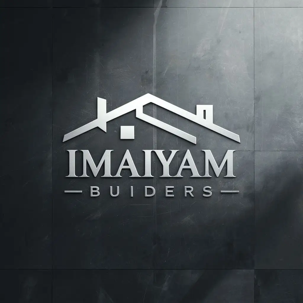 logo, Home, with the text "IMAIYAM BUILDERS", typography, be used in Construction industry