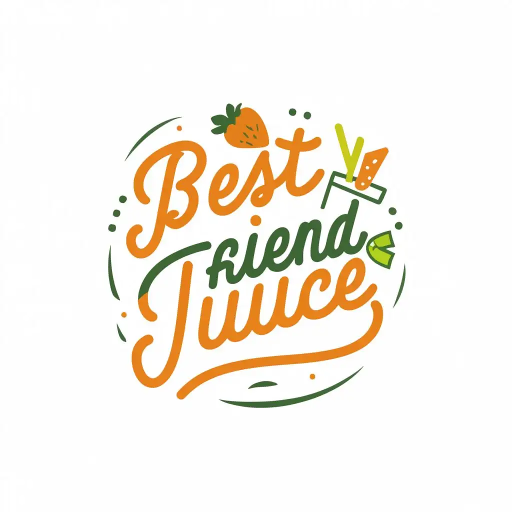 a logo design,with the text "BEST FRIEND JUICE", main symbol:FRESH JUICE,Moderate,clear background