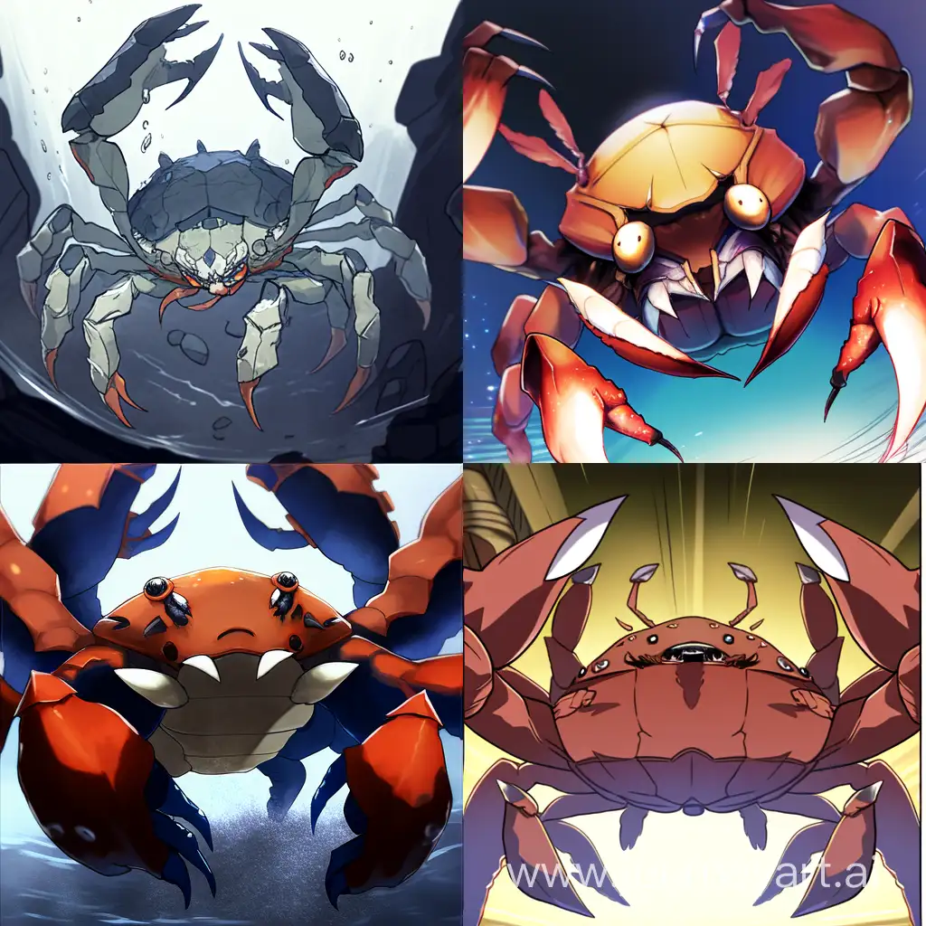 Colorful-Anime-Crab-with-Rainbow-Auras