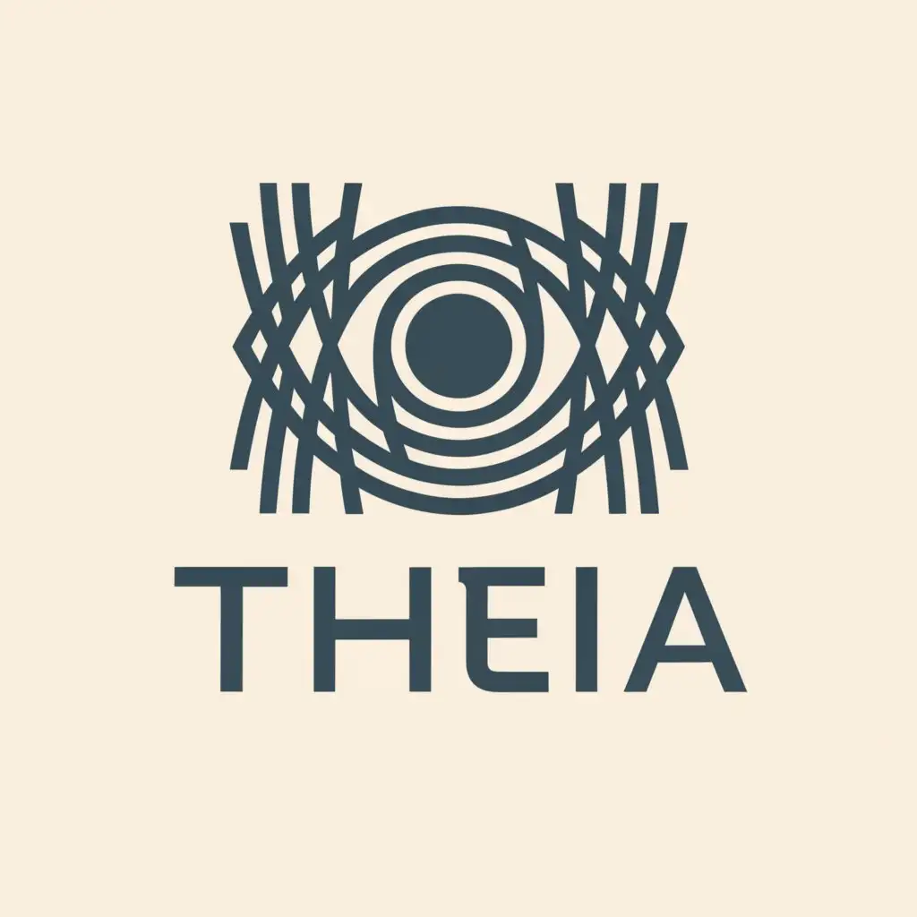 a logo design,with the text "THEIA", main symbol:EYE,Moderate,clear background