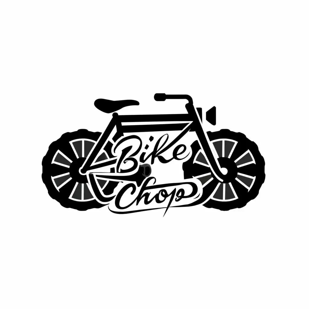 a logo design,with the text "Bike Chop", main symbol:bicycle,Moderate,clear background