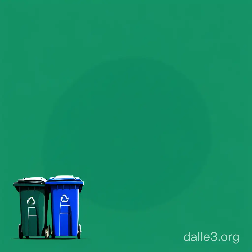 Зеленый фон с голубыми по уборки мусора, первая страница