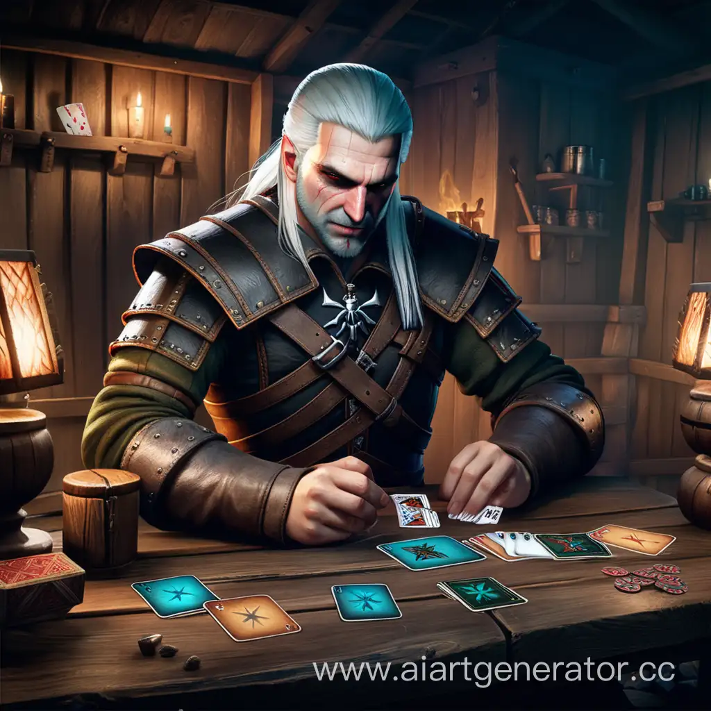 Witcher-Playing-Gwent-Cards-Fantasy-Artwork-Inspired-by-The-Witcher-Series